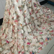 Супер качество JRB-1693 вышитый тюль кружевная ткань с блестками нигерийский французский Тюль кружевная ткань