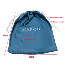 30x40 см Пользовательский логотип сумка из атласа с Кулиской Путешествия посылка для хранения многоразового использования для женщин наращивание волос упаковка сумки