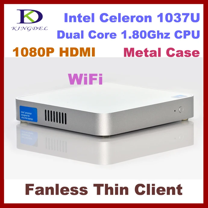  4GB&320GB Fanless thin client computer ,Dual core Intel Celeron 1037U 1.8Ghz,HDMI, WIFI,Windows 7,3D Game 