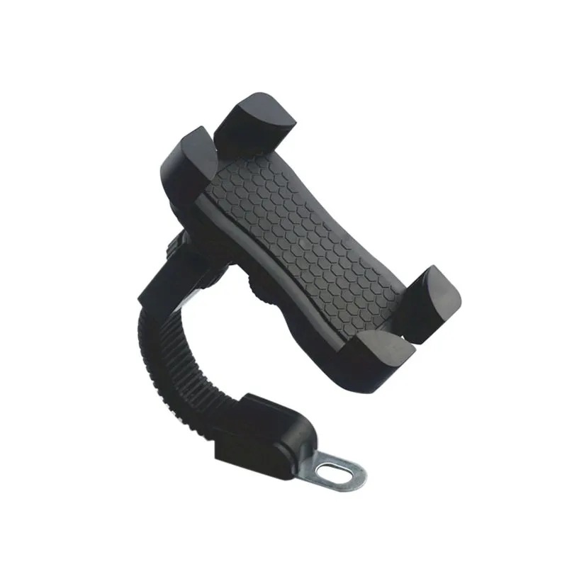 High Quality Universal Electric Bike Navigation Device Bracket Bicycle Mobile Phone Motorcycle Mobile Phone Mountain Bracket - Color: Black