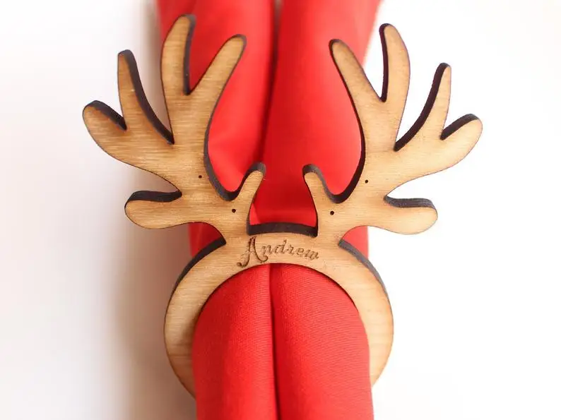 

Napkin rings wooden personalized napkin rings, Christmas napkin rings
