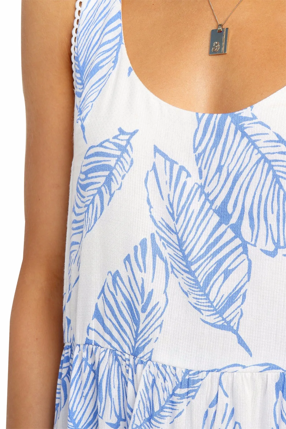 Sky-Blue-Leaf-Pattern-Ruffled-Summer-Boho-Dress-LC220626-4-4