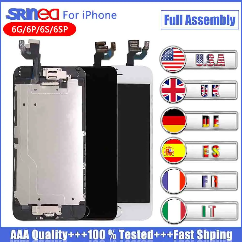 

Full Assembly LCD Display Digitizer for iPhone 6 s Plus AAA Quality LCD Touch Screen for iPhone 6 6s 6plus 6splus No Dead Pixel