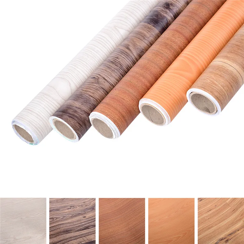 5M Self Adhesive Wallpaper Rolls PVC Waterproof Wall stickers Wardrobe Furniture Vinyl Wallcoverings Kitchen Cabinet Home Decor
