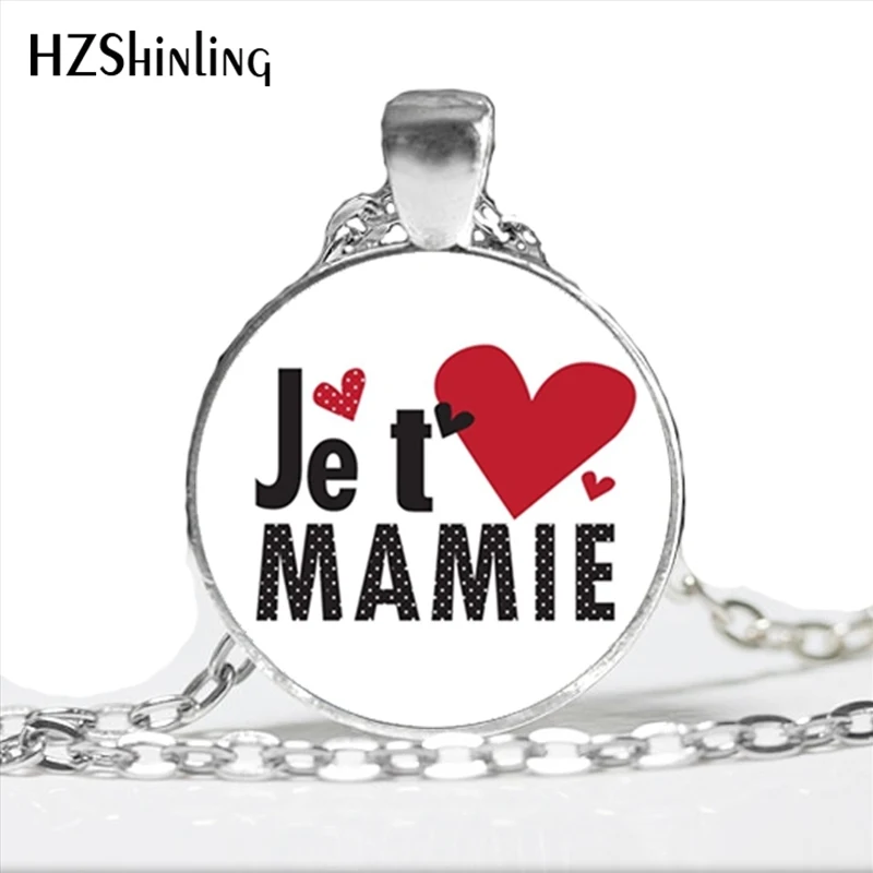 Новинка 2017 Трендовое ожерелье с кулоном Je't aime Mamie женское ювелирное изделие