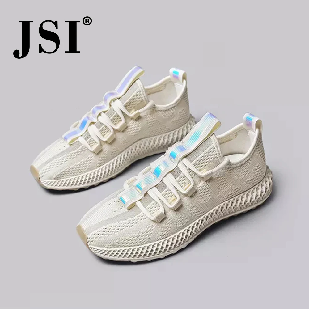 

JSI New Fashion Movement Ladies Sneakers Casual Round Toe Lace-Up Shoes Spring Autumn Cross-tied Breathable Women Sneakers JO167