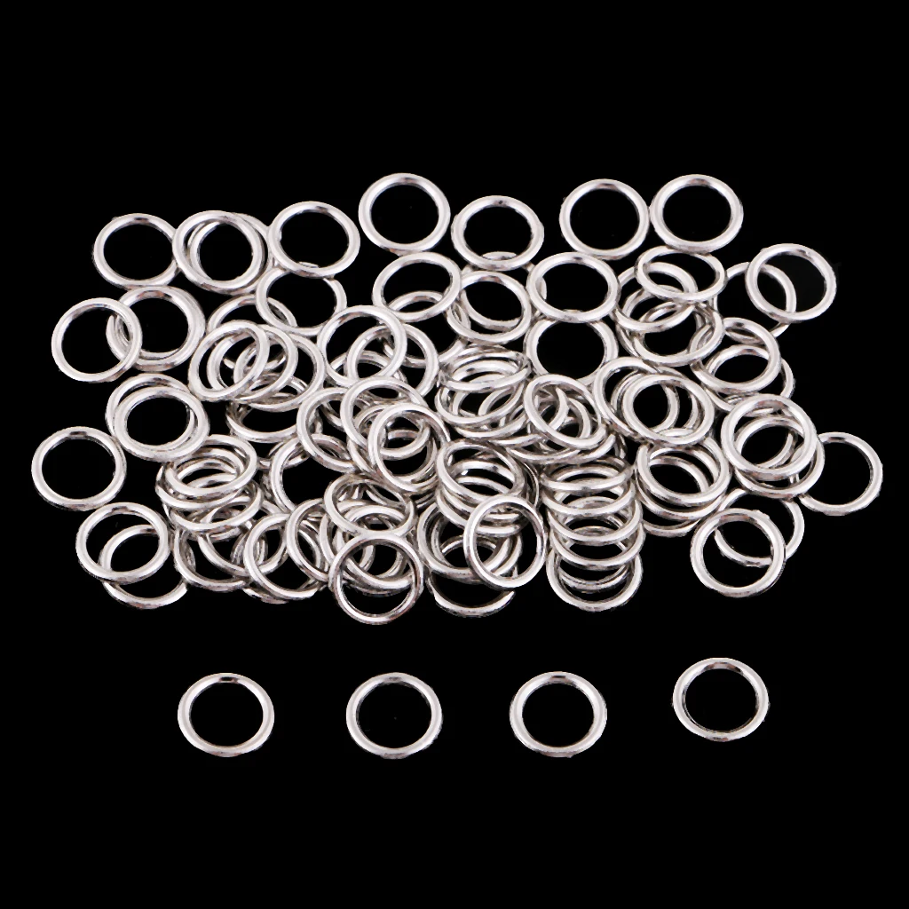 100 Pieces Alloy Bra Strap Adjuster Slider O Ring Lingerie DIY Sewing Crafts Silver
