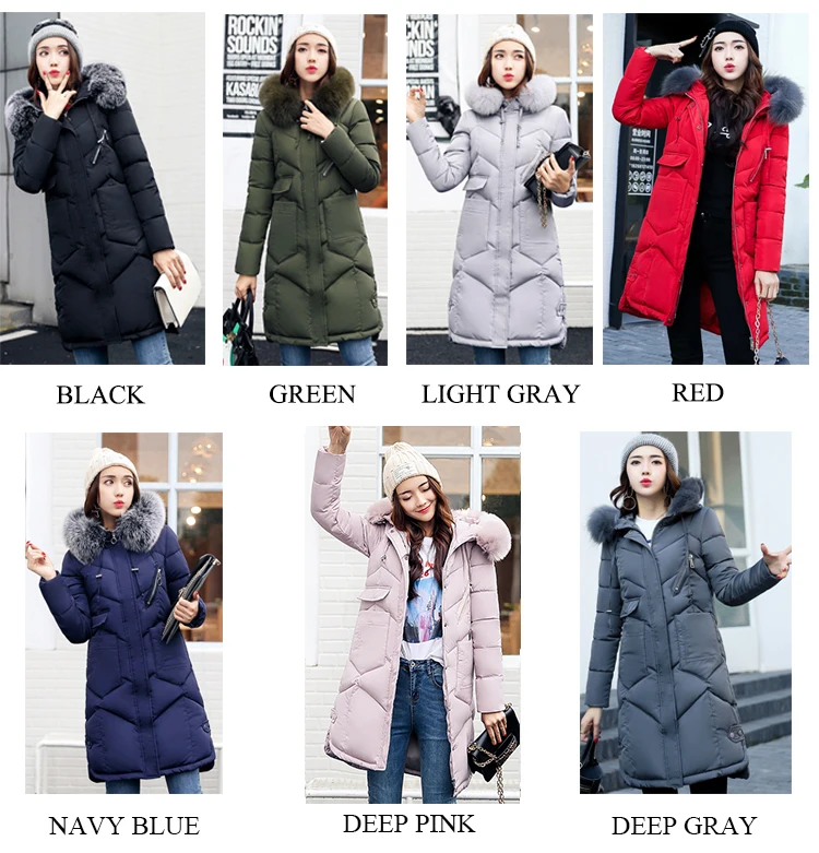 35 Degree Russia Winter Jacket Women Warm Thicken Long Fur Womens Winter Parka Parkas Hooded Female Coat Cotton Padded