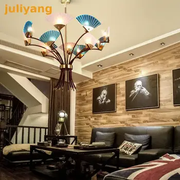 

Simple atmosphere after the modern LED chandelier creative individual fan living room restaurant restaurant designer LED chandel