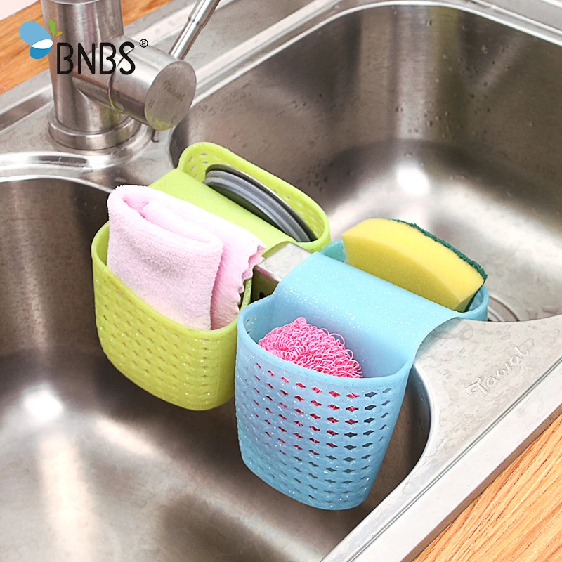 BNBS Kitchen Sponge Drain Holder Wheat Fiber Sponge Storage Rack Basket Wash Cloth Or Bathroom Soap Shelf Organizer Accessories