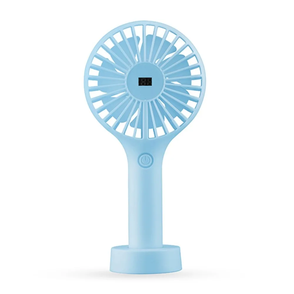 

USB Rechargeable Cooling Fan Hand-held Portable Mini Fan 1200mAh Battery Adjustable Wind Speed Air Cooler For Home Office Summer