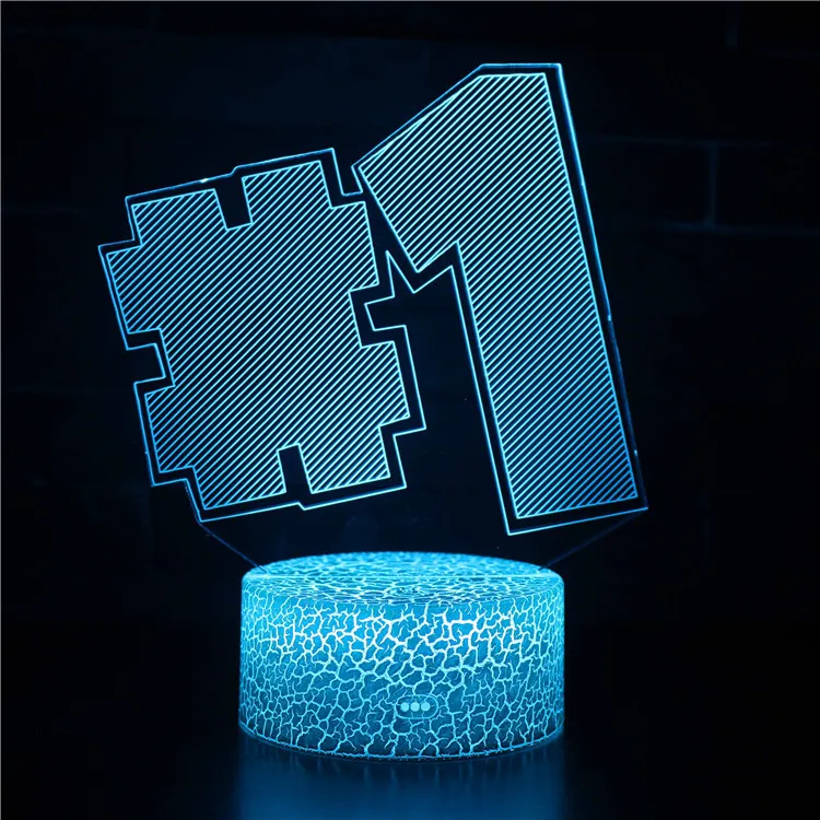3D Fortnlte замок ночной Единорог светодиодный ночник сенсорный/пульт дистанционного управления 7 цветов RGB настольная лампа креативный подарок лампа
