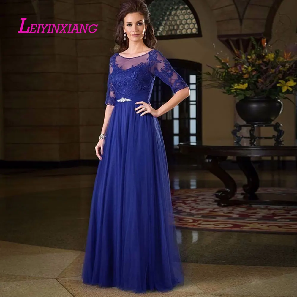 

LEIYINXIANG 2019 Evening Dress Nuevo Vestido de Noche Largo Piso Longitud de La Sexy A-Line Appliques Sweetheart Custom Made