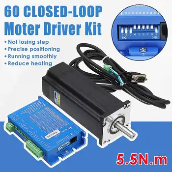 

Two-Phase 60 Closed-loop Stepper Motor 5.5 N.M. Driver Kit LCDA257S+LC60H2127