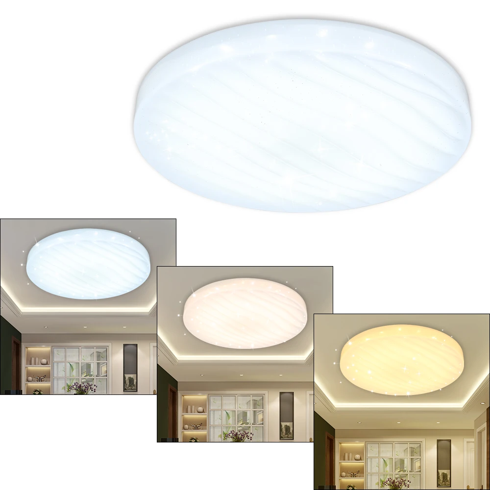 

12W Acrylic Modern LED Ceiling Light Starry Sky Effect Round Shape Living Room Kitchen Bedroom