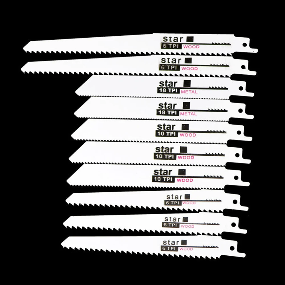 

Reciprocating Saw Blades For Bi-Metal Metal Wood Cutting Blades 6" and 8" Jig Blade Saber