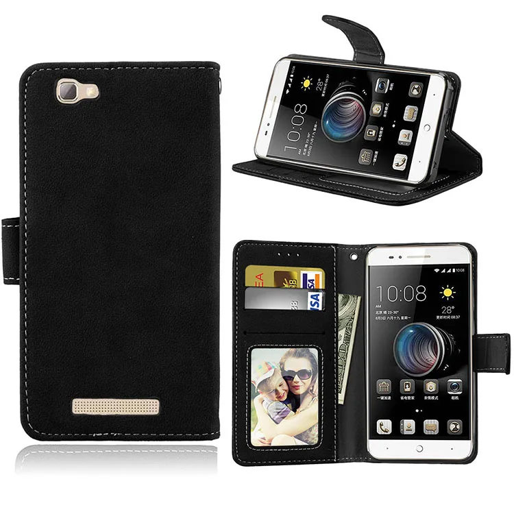 

For Zte Blade A610 Case Luxury Retro Flip Leather Case + Soft Silicon Wallet Cover For Zte Blade A610 A610C Voyage 4 Cases Bags