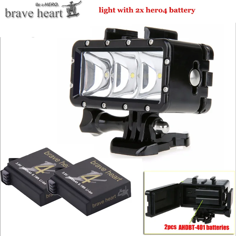 

Go Pro 30m Underwater lamp Diving Led Flash Light For GoPro Hero 5 3+4 4S XiaoMi yi 4K SJCAM sj 4000 sj6 sj7 camera Accessory