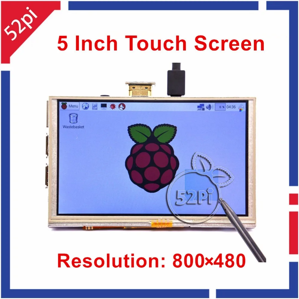 

Raspberry Pi 5 inch 800x480 GPIO HDMI LCD Display Resistive Touch Screen Monitor ONLY Compatible with Raspberry Pi 3/2 B