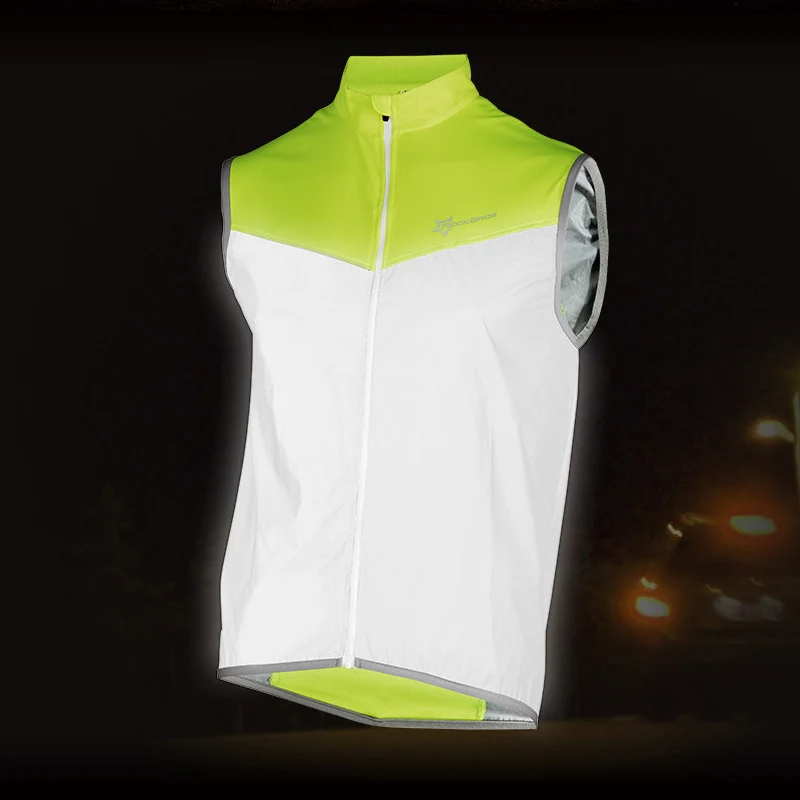 Велосипедный жилет без рукавов светоотражающий дышащий ветрозащитный безопасный ночной езды куртка для езды на велосипеде из Джерси жилет Удобный