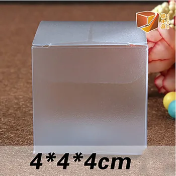 

Wholesale 4*4*4cm PVC Anti-Scratch Clear Scrubs Box 100Pcs/Lot Packing Gift Boxes Candy/Soap/Chocolate packaging Box