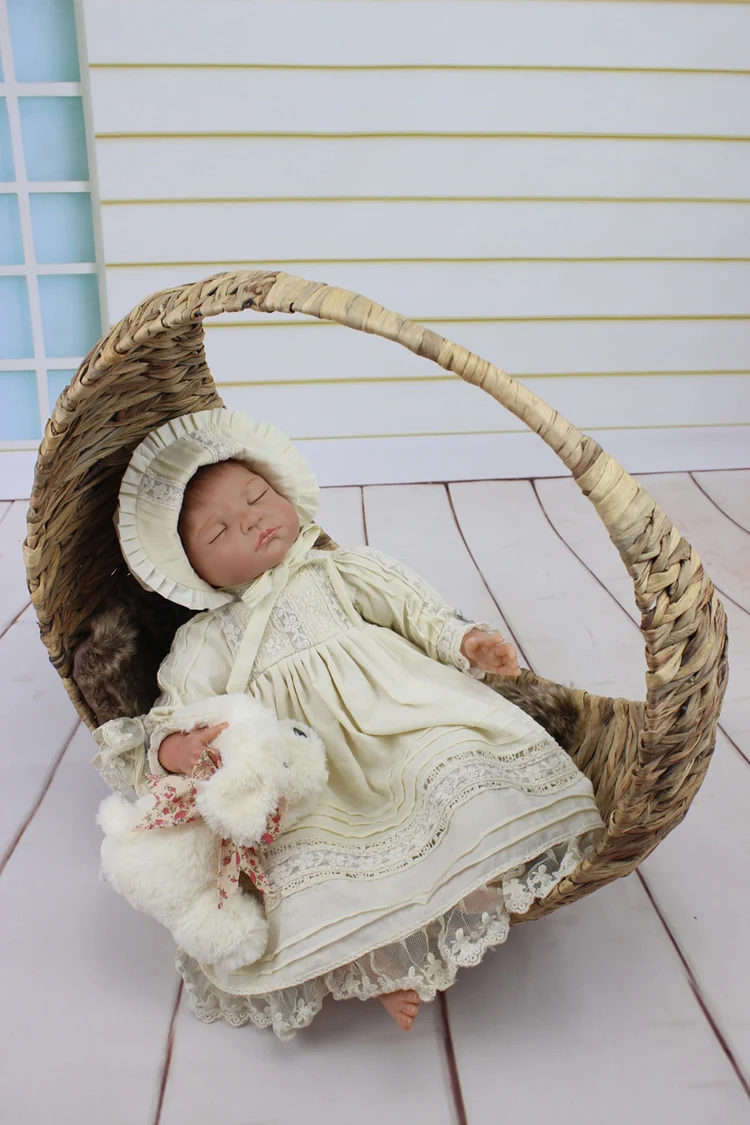 

22" Reborn Baby Girl doll Lifelike soft silicone vinyl newborn baby doll for girl best gift