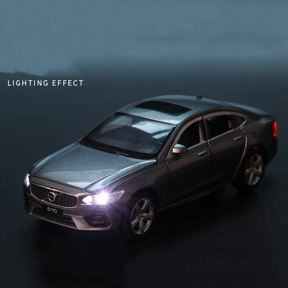 1:32 VOLVO S90 музыкальная с подсветкой машина литые игрушечные машинки модель автомобиля с горячим колесом двери автомобиля можно открыть игрушку
