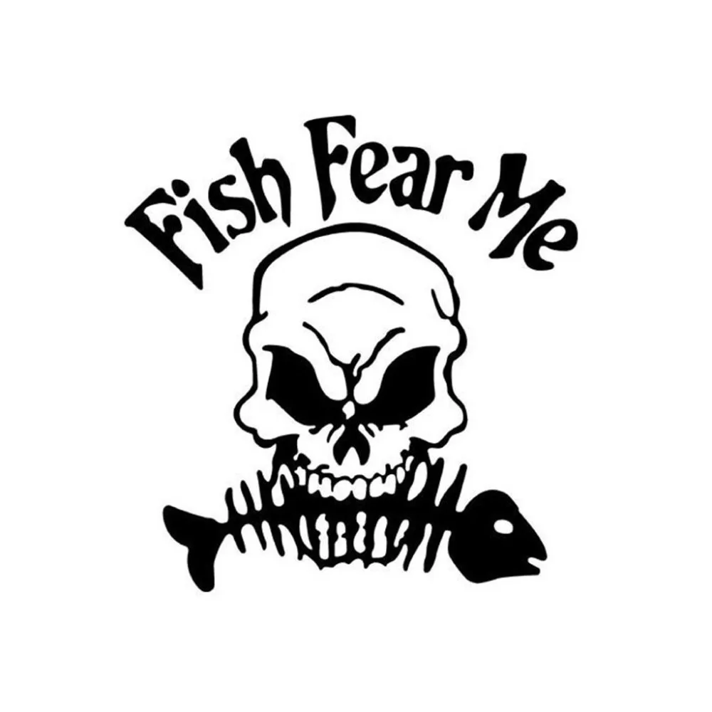 Светоотражающие наклейки в виде черепа рыбы Fear Me съемные водонепроницаемые