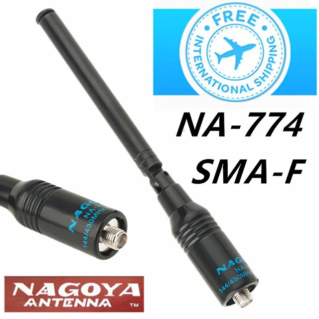 2 шт. Нагоя NA-774 антенна SMA-F подключение УВЧ и УКВ для рации baofeng UV-5R 888 S UV82 Kenwood