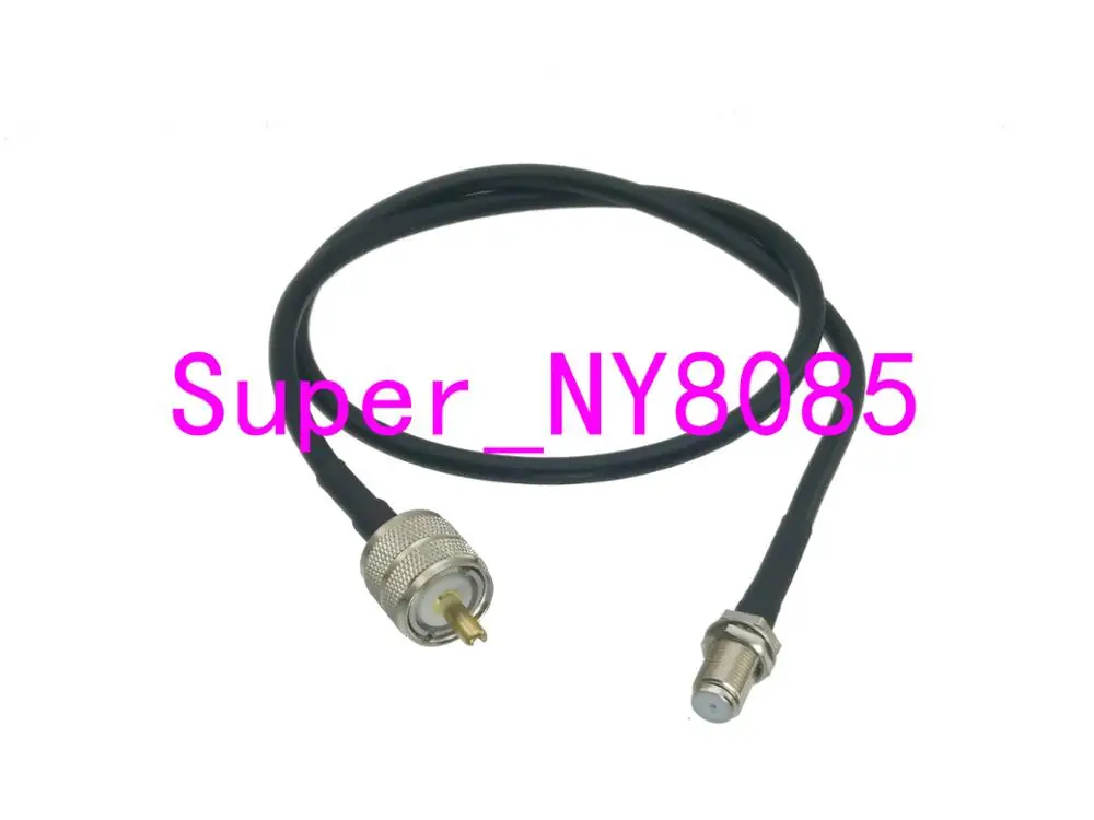 

RG58 UHF PL259 Male Plug to F TV Female Jack Straight RF Jumper pigtail Cable 6FT~20M