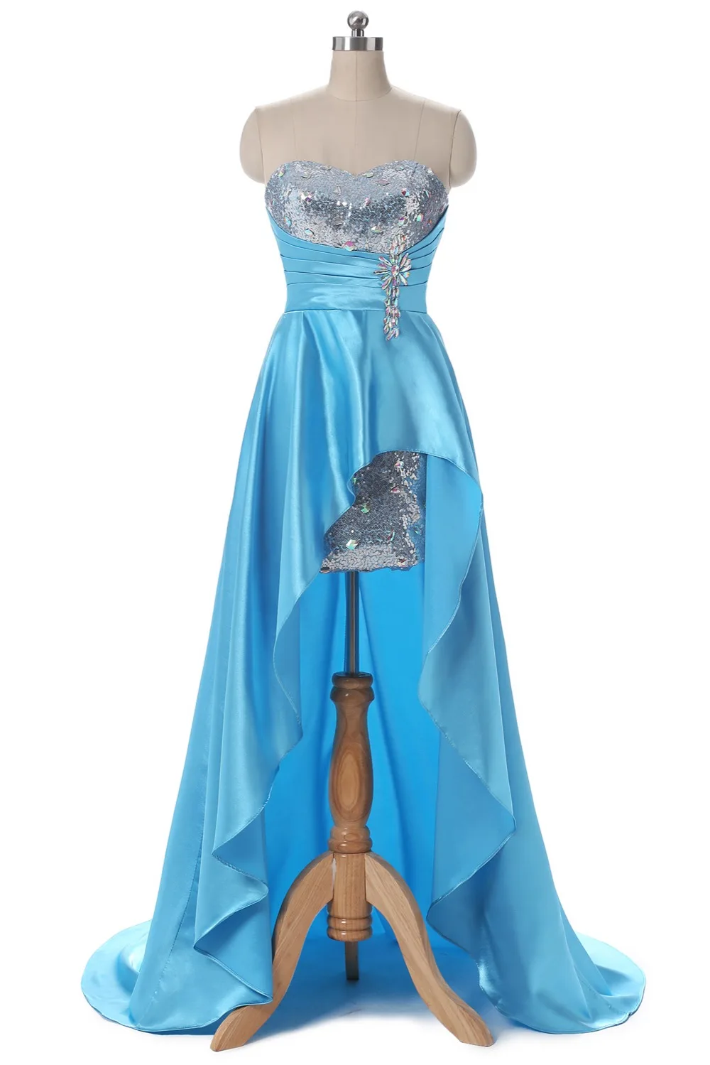 Ruthshen асимметричное платье для выпускного вечера с Блестками, Бисером, вечернее платье для вечеринки, высокая низкая настоящая фотография, платье для особых случаев