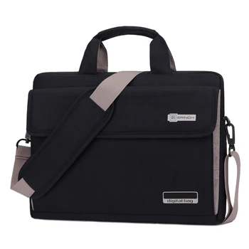 

13.3 "14.1"15.4"15.6"Big Capacity black Notebook Messenger Pouch Laptop Computer Shoulder Handle Bag for macbook pro air retina