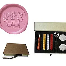 Винтаж китайский иероглиф причудливый узор двойное счастье индивидуальный логотип свадебные приглашения Воск уплотнительное штамп палисандр handl