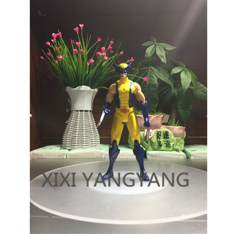 

Justice League Superhero X-Men Wolverine PVC Action Figure Collectible Model Toy with LED Light Hands and feet move 15CM Q241