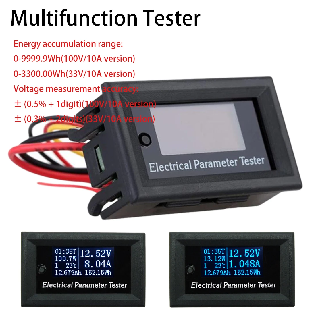 

DC Digital Voltmeter Ammeter Power Supply Voltage Meters Detector Wattmeter Volt Current Capacity Tester Indicator