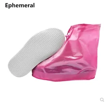 Непромокаемые непромокаемые чехлы унисекс для дня дождя, Нескользящие непромокаемые туфли на молнии, многоразовые, синие, белые, напольные, Ephemeral