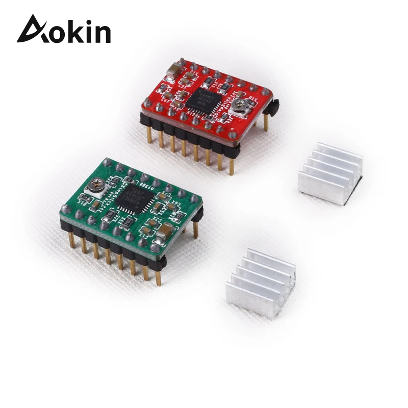Драйвер шагового двигателя для 3D-принтера StepStick A4988 4988 красный зеленый Ramps 1 4 Reprap с