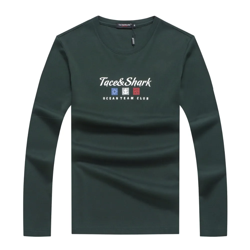 

t shirt men TACE&SHARK Billionaire long sleeve tshirt men 2018 Round neck cotton printing t-shirt men size M~XXXL Free shipping