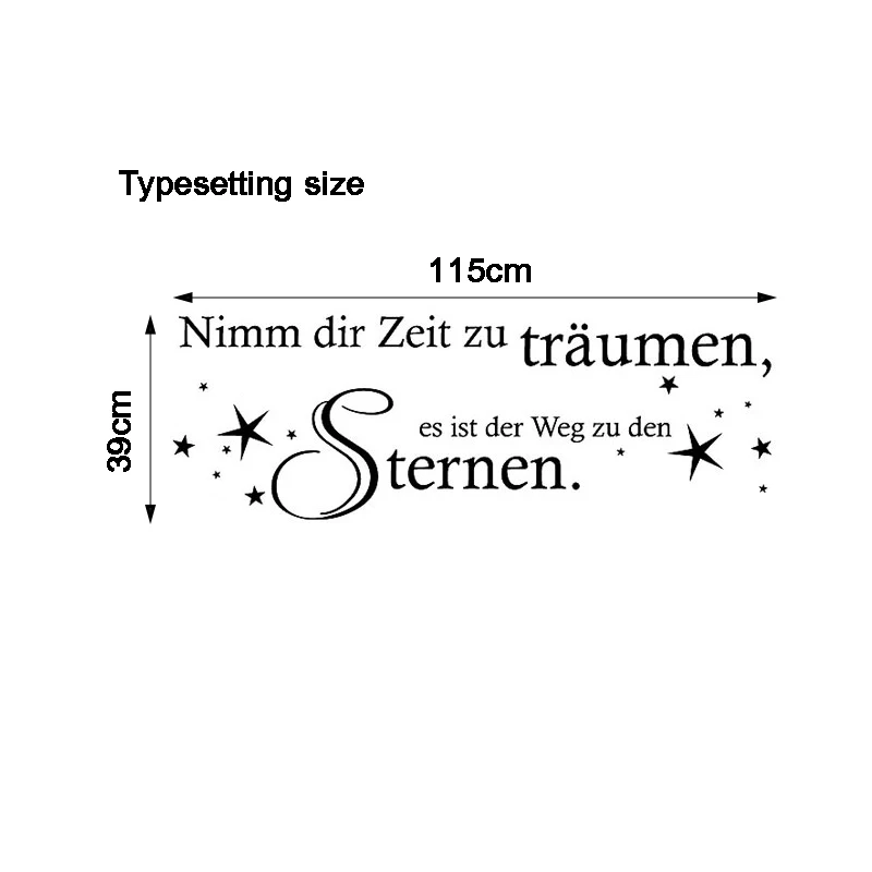 Немецкая Цитата Wandtattoo Zeit traeumen spruch im schlafzimmer виниловые наклейки на стены художественный Декор для гостиной домашний декор плакат