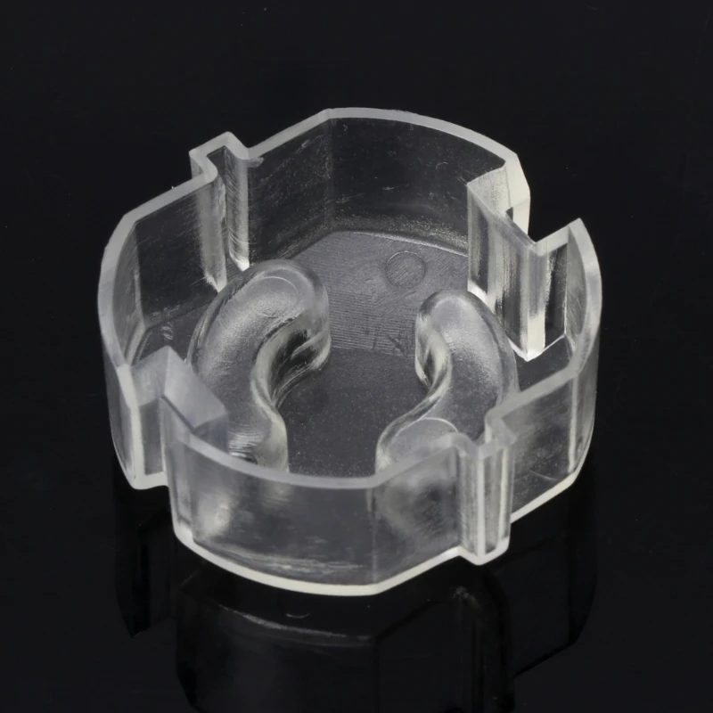 Safe 10pcs EU Kids Safety Electrical Outlet Cover Baby Protection Anti Electric Shock Transparent Clear ABS Material