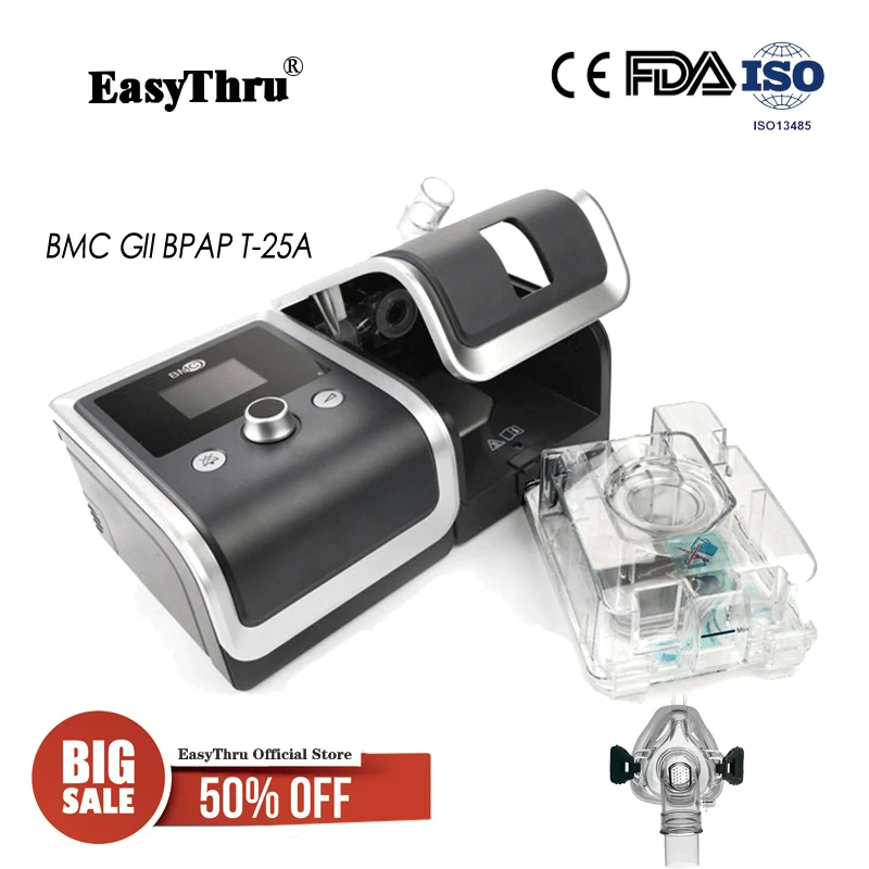 

BMC GII BPAP T-25A Therapy Sleep Apnea Severe snoring smart Home ventilator with Humidifier Auto CPAP Machine Upgrade type