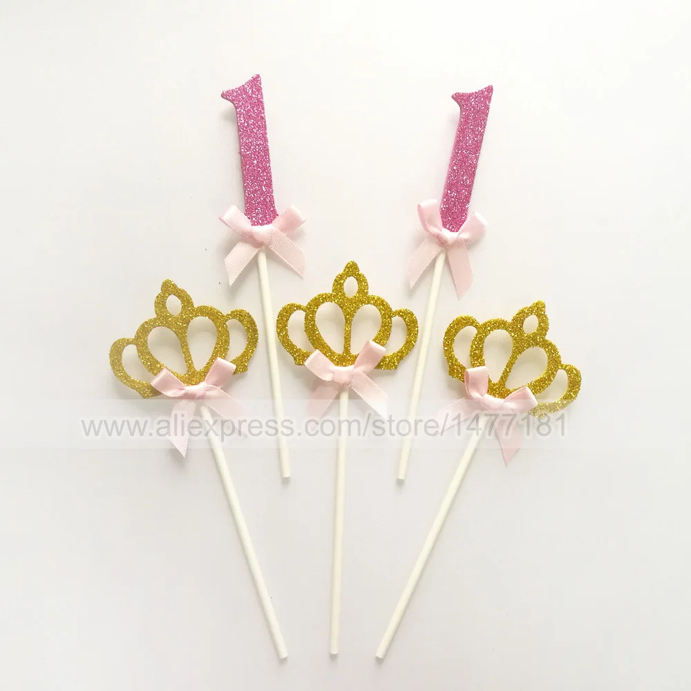 4 Number 1 cupcake picks the first birthday cupcake topper