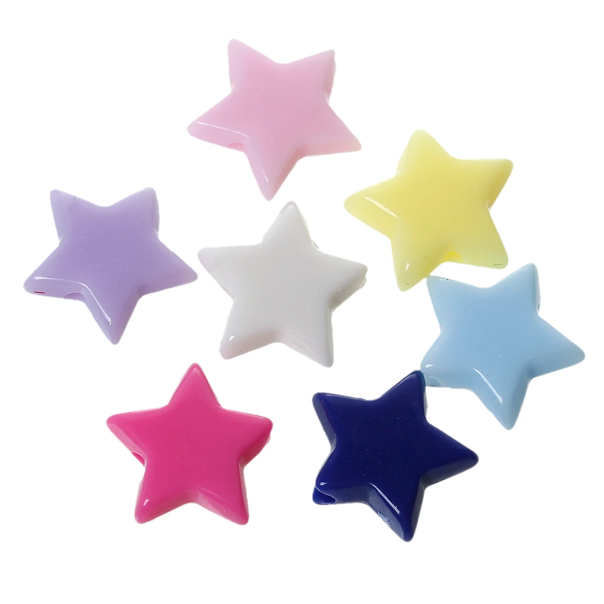 Акриловые бусины-разделители звезда в случайном порядке около 10 мм-11 мм x 9 мм-10 мм, отверстие: около 1,6 мм, 95 шт. Новинка