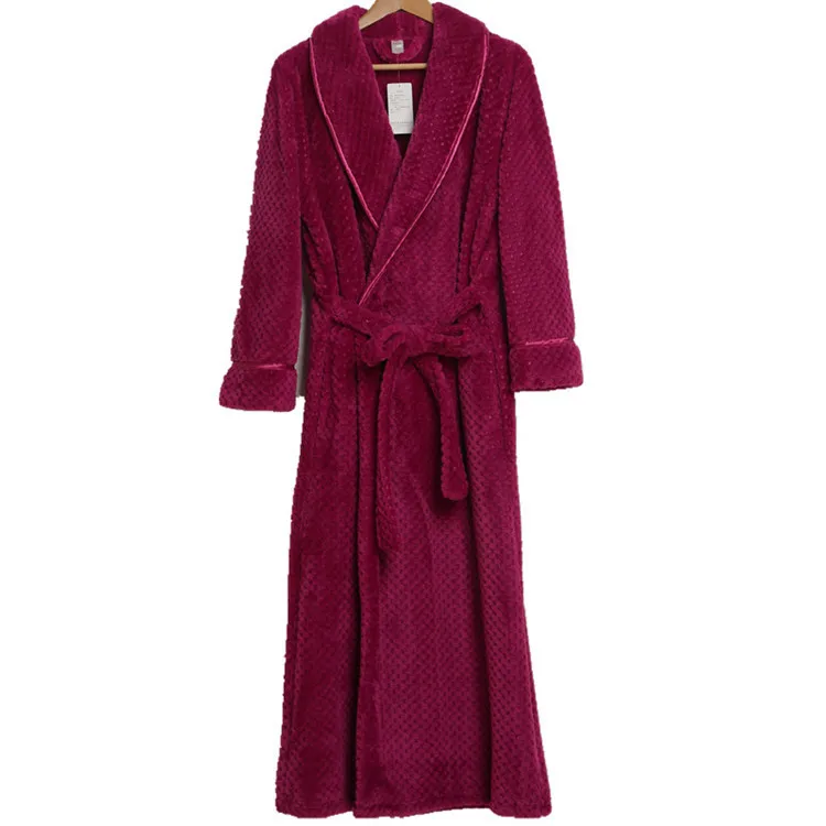 Фланелевые пижамы для взрослых, халат для женщин, утолщенные халаты для сна, большие размеры, мужские теплые домашние халаты для влюбленных, D-2145 - Цвет: Male5