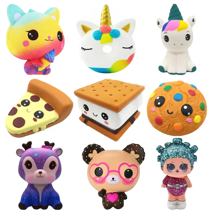 Jumbo шоколадные бисквиты сыра милые мягкие для сжатия медленно поднимающиеся игрушки телефон ремень ароматизированный снять стресс Забавны...