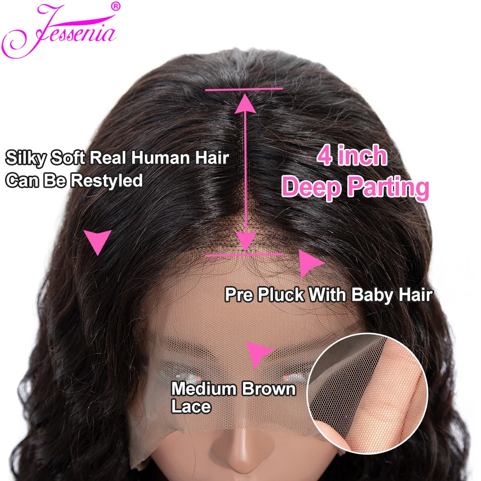 150 Density Body Wave Wigs For Black Women Remy Glueless 13*4 Lace Front Human Hair Wigs Brazilian Hair Preplucked Lace Wigs