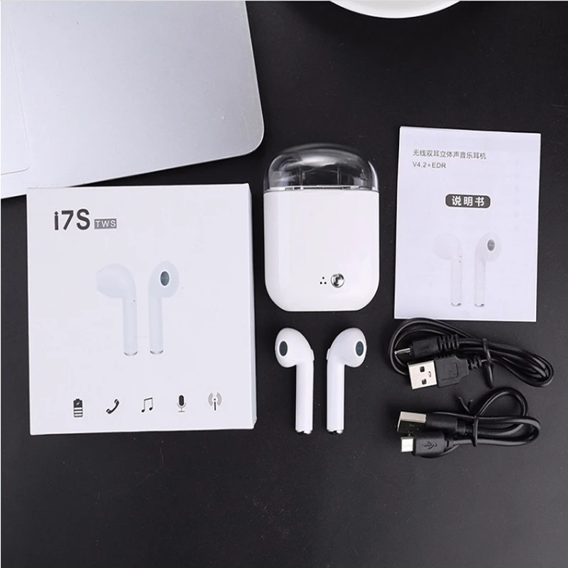 

Promotion Gadgets New i7s Plus TWS V4.2 Stereo Wireless Earphones with Charging Dock For