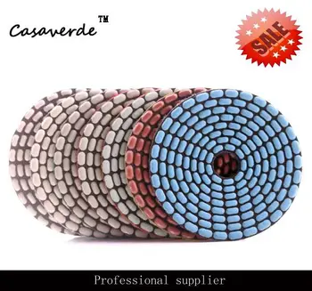 

9pcs/set super quality 4 inch brick type dry polishing pads for stone
