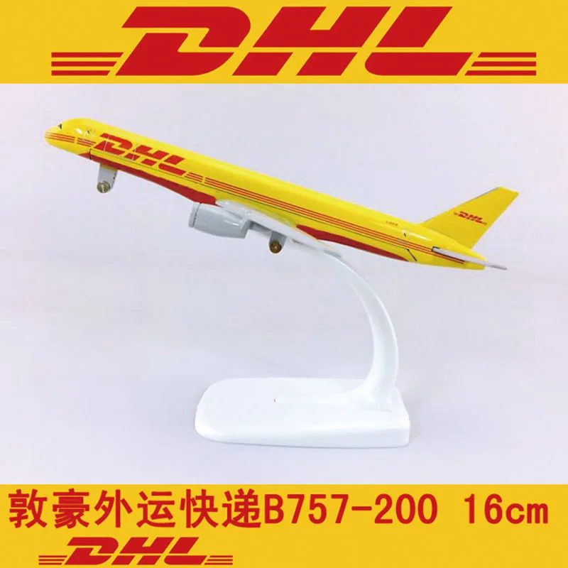 

16CM 1:400 DHL Express Delivery Airlines Boeing B757-200 Model W Base Alloy Aircraft Plane Collectible Display Model Collection