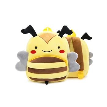

Cartoon Animal Plush Kids Backpacks Cute Bee Baby Alleviate Burden Girls Boys Mochila Kindergarten Toys Children Gifts T0728